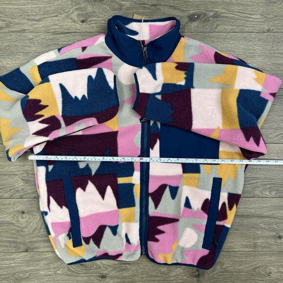 Patagonia Synchilla Full Zip Jacket Size Large Womens Frontera Marble Pink Blue - Picture 5 of 10